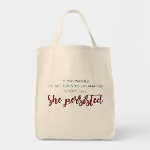 Tote Bag Néanmoins elle a persisté Fourre-tout - pleine