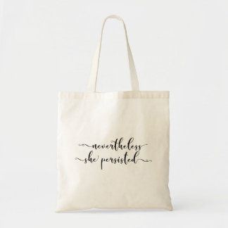 Tote Bag "Néanmoins, elle a persisté" manuscrit élégant