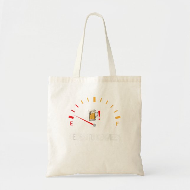 Tote Bag Necesito Cerveza Funny Citation espagnole j'ai bes (Devant)