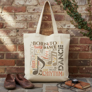 Tote Bag Née pour danser Brown ID277