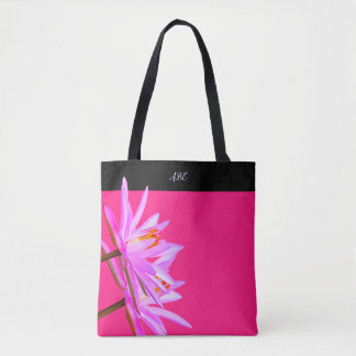 Tote Bag Nénuphar pourpre rose tout plus de - imprimez