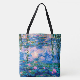Tote Bag Nénuphars de Monet avec des réflexions d'étang