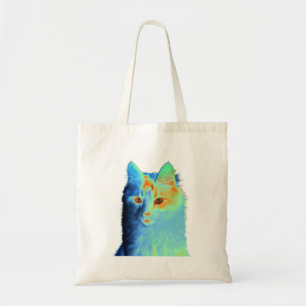 Tote Bag Neon Angora Cat