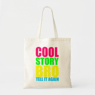 Tote Bag Neon Cool Story Bro