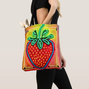 Tote Bag Néon Glow Fraise Coloré