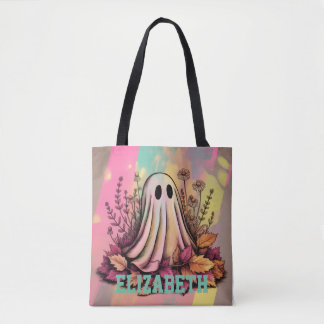 Tote Bag Neon Halloween Ghost, Halloween Ghost, Halloween,