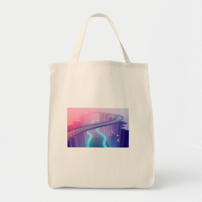Tote Bag Neon Skybridge Dreamscape (Devant)