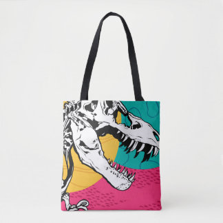 Tote Bag Neon Tyrannosaurus Rex Fourre-tout