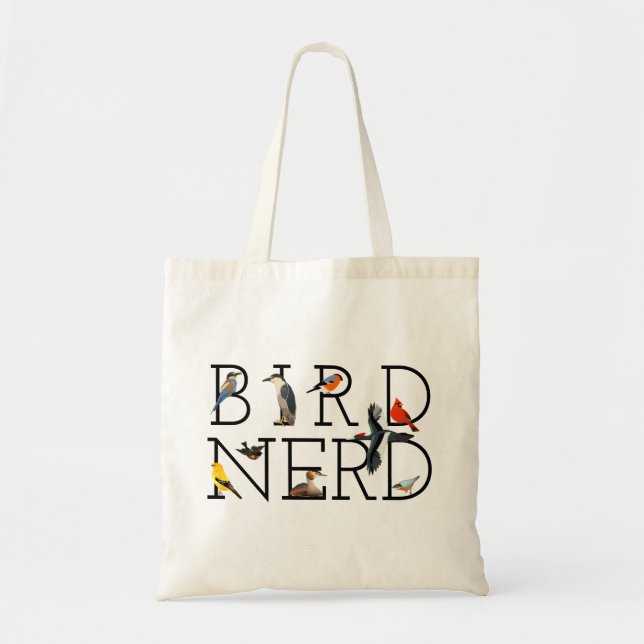 Tote Bag Nerd d'oiseaux (Devant)