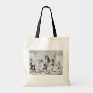 Tote Bag Nettoyage des chats au printemps, Louis Wain