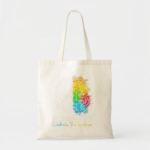 Tote Bag Neurodiversité spectre autiste DMPS TDAH arc-en-ci