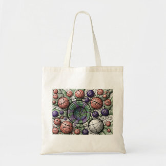 Tote Bag Neurographic Art T-Shirt Green Violet Abstract Sph