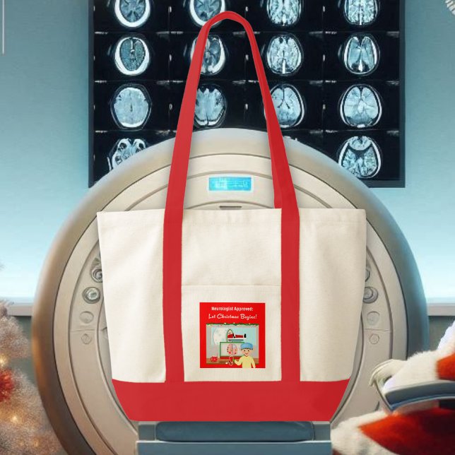 Tote Bag Neurologue Approuvé : Noël Commence Père Noël En I (Créateur téléchargé)