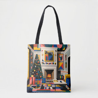 Tote Bag New Wave 1980s Pop Art Christmas Tote