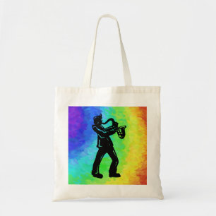 Tote Bag New York Boogie Nuits Saxophone Rainbow