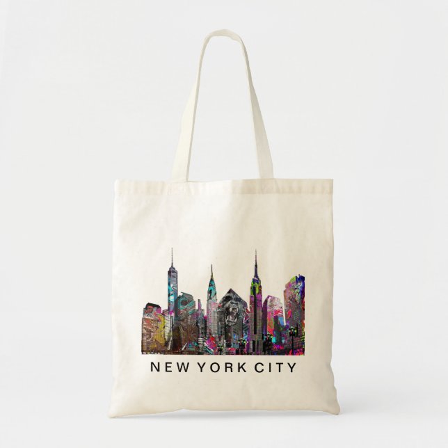 Tote Bag New York City en graffiti (Devant)