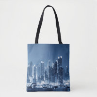 New York City Manhattan Winter Night Skyline