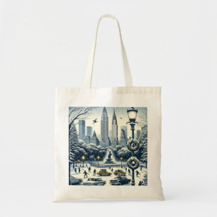 Tote Bag New York Holiday Elegance - Noël personnalisable