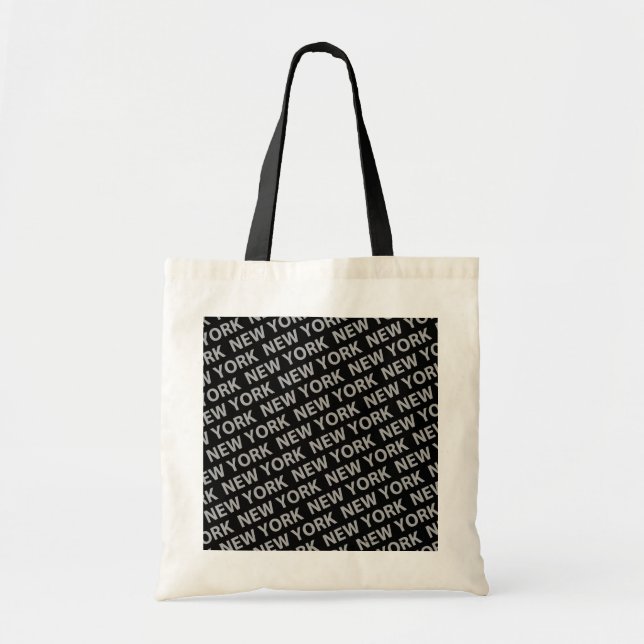 Tote Bag New York Motif Grey (Devant)