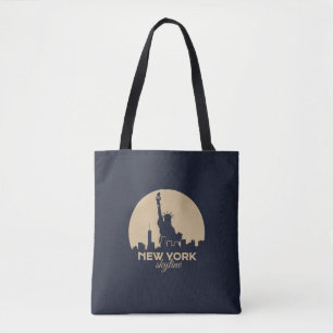 Tote Bag New York Skyline Statue de la Liberté minimaliste