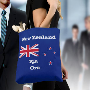 Tote Bag New Zealand Flag & Kia Ora