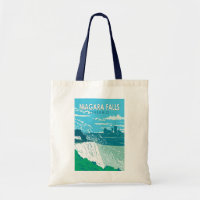 Niagara Falls Ontario Travel Art Vintage