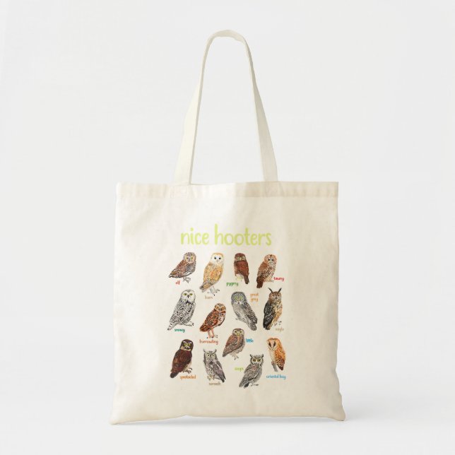 Tote Bag Nice Hooters Owl Bird Pun drôle Adulte Plaisanteri (Devant)