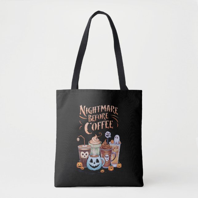 Tote Bag Nightmare avant café Citrouille épice Halloween (Devant)