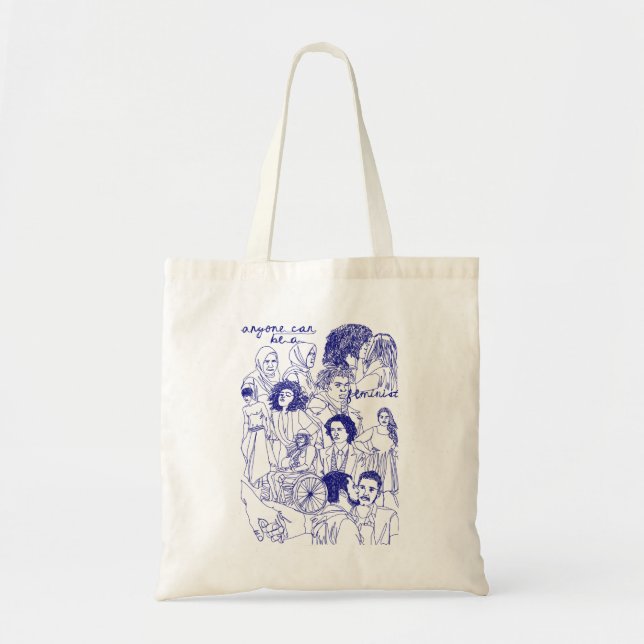 Tote Bag n'importe qui peut être fourre-tout féministe (Devant)