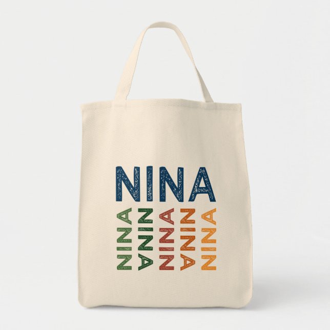Tote Bag Nina Cute Colorée (Devant)