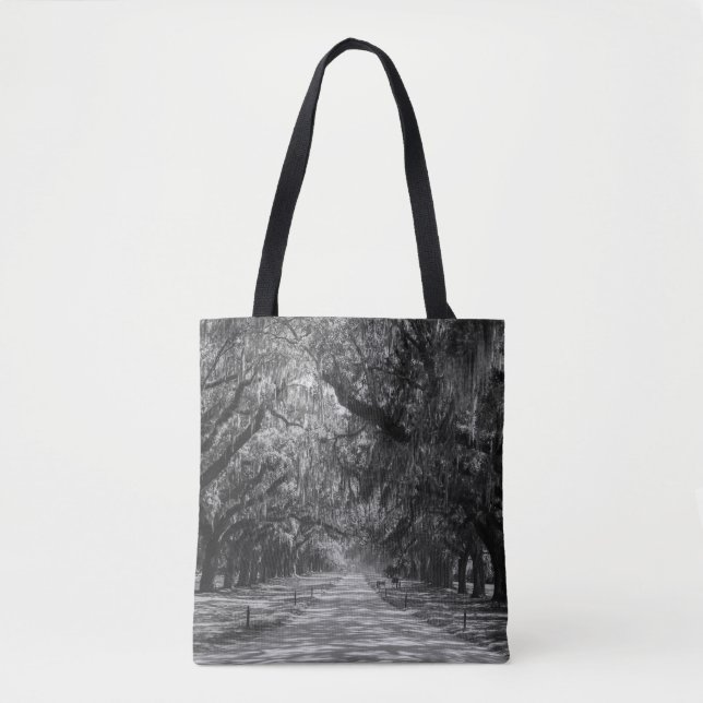 Tote Bag Niveaux De Gris De L'Avenue Des Chênes (Devant)