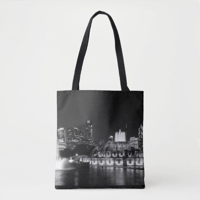 Tote Bag Niveaux de gris Grant Park Chicago (Devant)