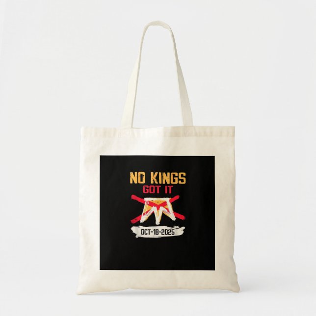 Tote Bag No King Patriotic Freedom No Kings In America Crea (Devant)