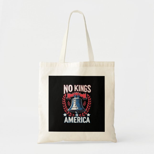 Tote Bag No Kings In America Design Classic Artistic Graphi (Devant)