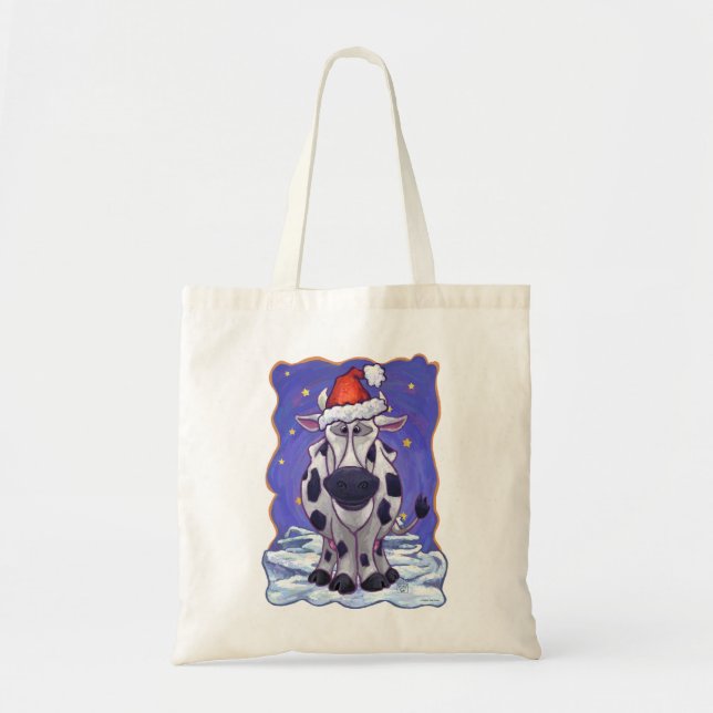 Tote Bag Noël à la vache (Devant)