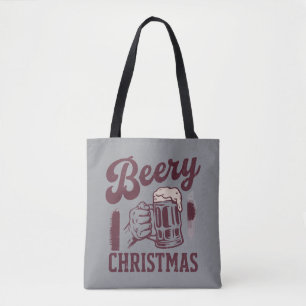 Tote Bag Noël Bière Vintage Fête Hommes Bière