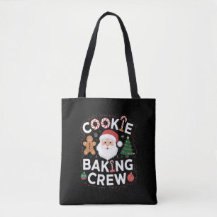 Tote Bag Noël Cookie Baking Crew Famille Noël