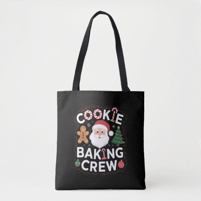 Tote Bag Noël Cookie Baking Crew Famille Noël (Devant)
