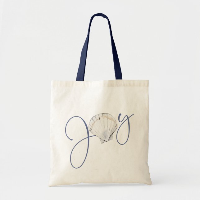Tote Bag Noël côtier Joie Seashell Nautical Holiday (Devant)
