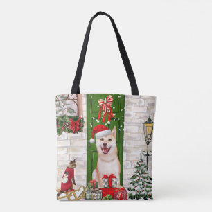Tote Bag Noël de Chien Shiba Inu