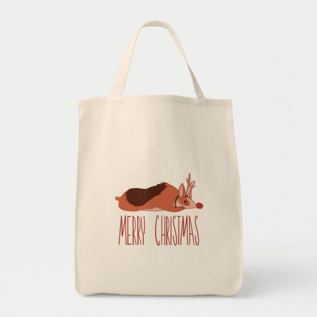Tote Bag Noël de corgi (Devant)