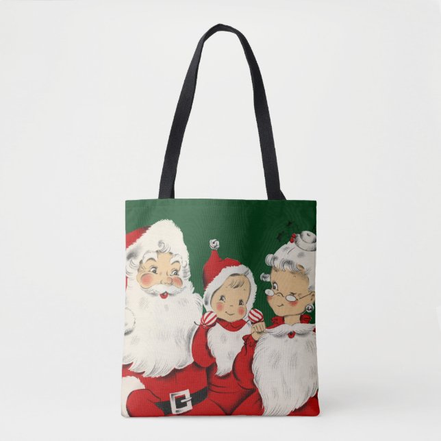 Tote Bag Noël de la famille père Noël (Devant)