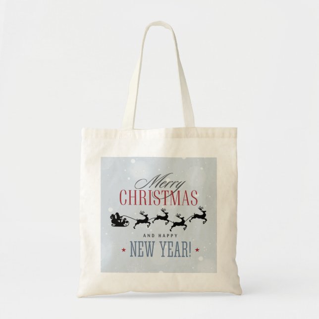 Tote Bag Noël de Santa and his Flying (Devant)