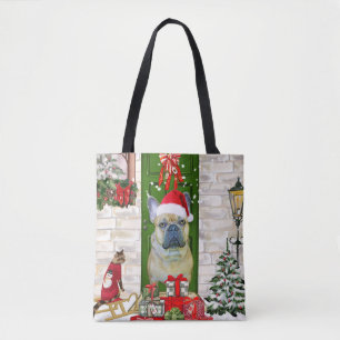 Tote Bag Noël des Bulldog français