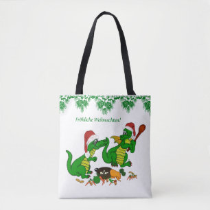 Tote Bag Noël Dragon, en allemand