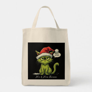 Tote Bag Noël drôle "Ew People" Meowy Amoureux de les chats