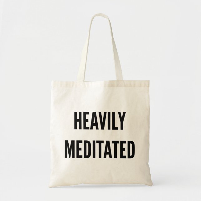 Tote Bag Noël drôle fortement médité de yoga (Devant)