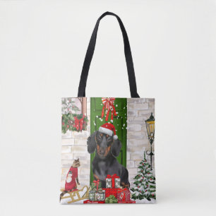 Tote Bag Noël du chien Dachshund