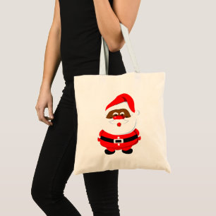 Tote Bag Noël du Père Noël afro-américain