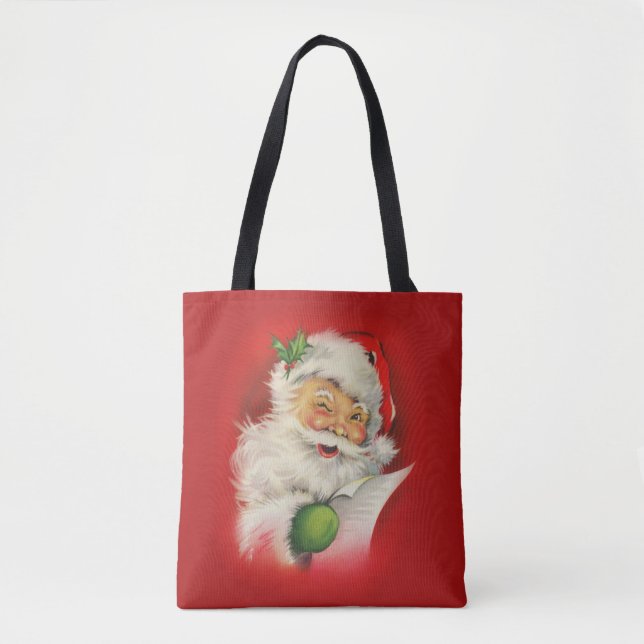 Tote Bag Noël du Père Noël vintage (Devant)